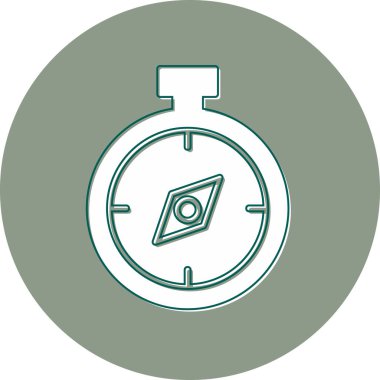 Pusula. Web simgesi basit tasarım