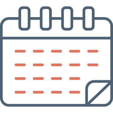 Takvim simgesi, vektör illüstrasyonu basit tasarım