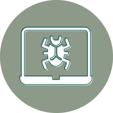 Hata dedektifi modern simge, vektör illüstrasyonu 