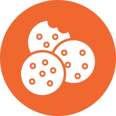 Kurabiye. Web simgesi basit illüstrasyon