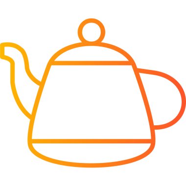 Çaydanlık ikonu. vektör illüstrasyonu