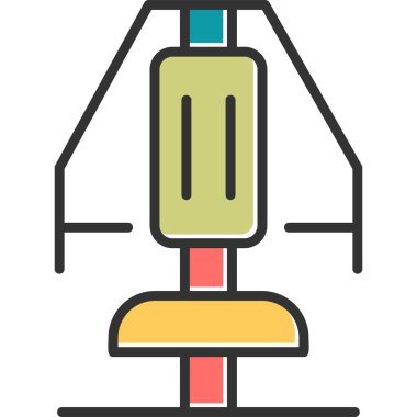 Chest Press Web simgesi basit illüstrasyon