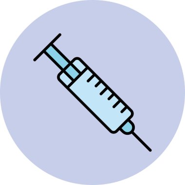 Şırınga. Web simgesi basit illüstrasyon