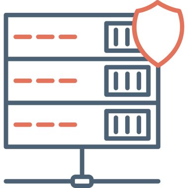 Sunucu. Web simgesi basit illüstrasyon