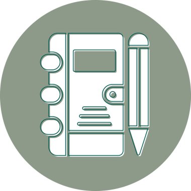 Not defteri web simgesi, vektör çizim