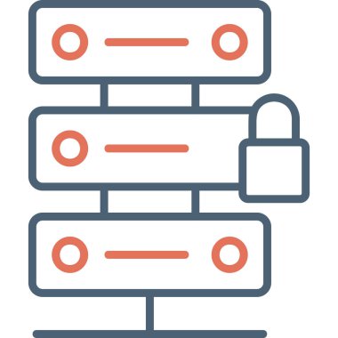 Sunucu. Web simgesi basit illüstrasyon