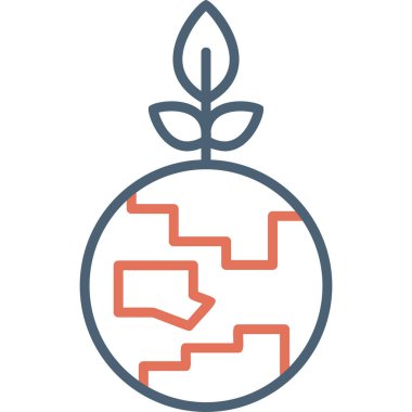 Dünya simgesinin vektör illüstrasyonu