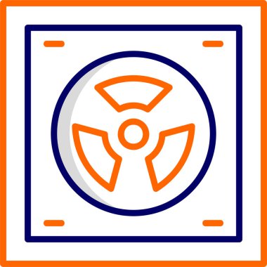 Radyasyon ikonu. Web basit illüstrasyonu