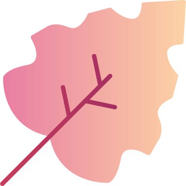 Sonbahar yaprağı simgesi, vektör illüstrasyonu