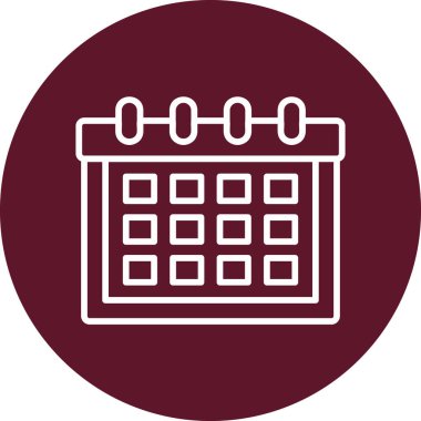 Takvim simgesi, vektör illüstrasyonu basit tasarım