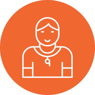 Jimnastik eğitmeni modern simge, vektör illüstrasyonu