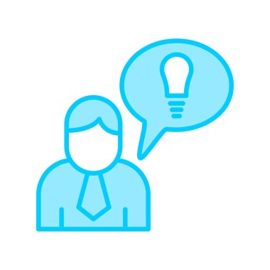 User logo with light bulb idea, simple icon for web page  