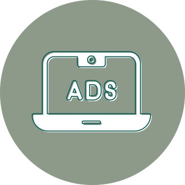 Reklam web simgesi basit illüstrasyon