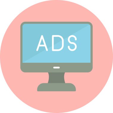 Reklam web simgesi basit illüstrasyon