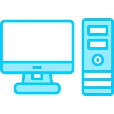 Bilgisayar. Web simgesi basit illüstrasyon