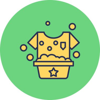 Hand Washing Clothes, vector icon