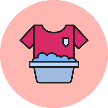 Hand Washing Clothes, vector icon