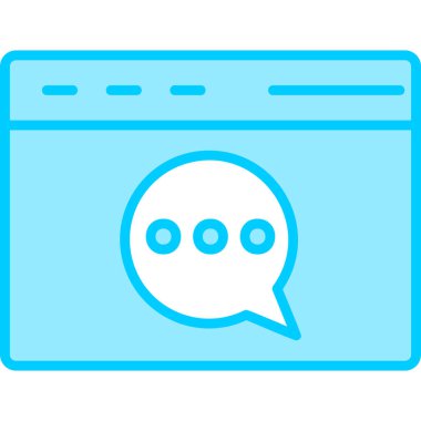 Konuş. Web simgesi basit illüstrasyon