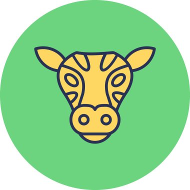 Bir boğa başı simgesinin vektör çizimi