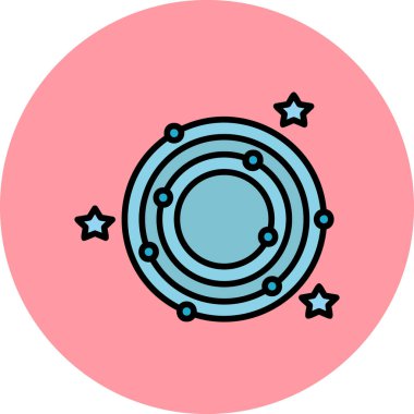 Moda tarzında izole edilmiş ay simgesi