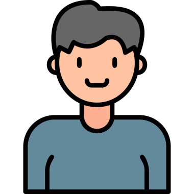 Adamım. Web simgesi basit illüstrasyon