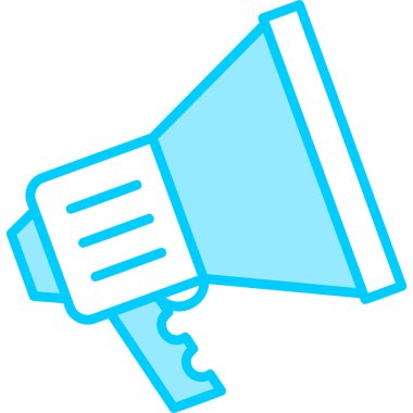 Megafon ikonu vektör illüstrasyonu