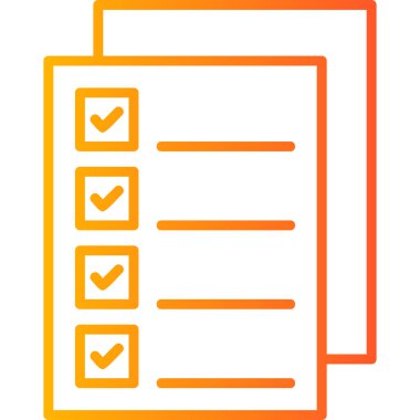 Checklist icon, vector illustration simple design