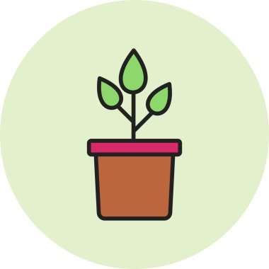 plant pot, vector illustration 