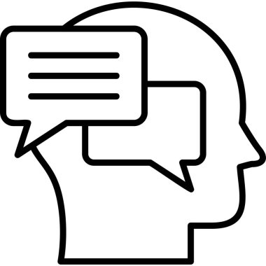 Konuş. Web simgesi basit illüstrasyon