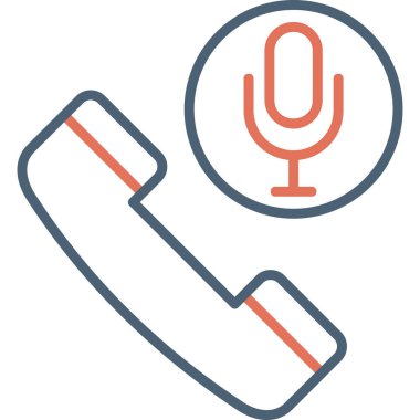 Mikrofon. Web simgesi basit illüstrasyon