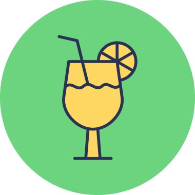 İçecek. Web simgesi vektör illüstrasyonu