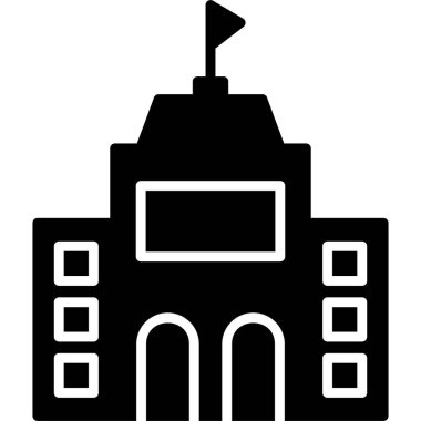 Okul web simgesi basit tasarım