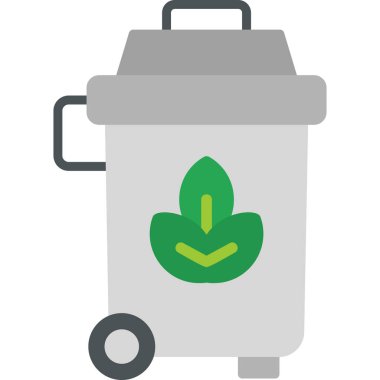 Trash bin icon, vector illustration simple design