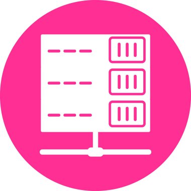 Sunucu. Web simgesi basit illüstrasyon