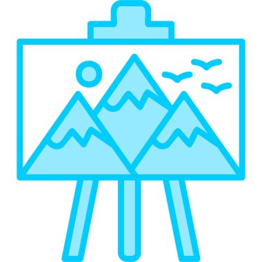 Galeri. Web simgesi basit illüstrasyon