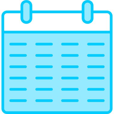 Takvim simgesi, vektör illüstrasyonu basit tasarım