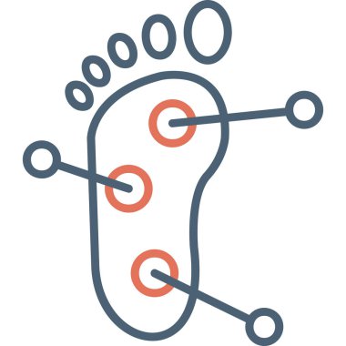 Ayak Akupunktur Ağ ikonu vektör illüstrasyonu