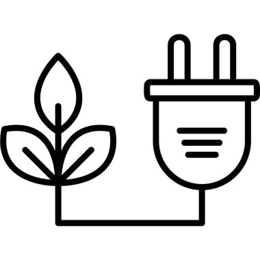 Biyokütle modern simge, vektör illüstrasyonu