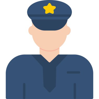 Police web icon. simple illustration