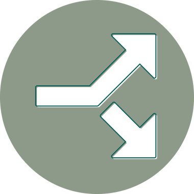 Yol web simgesini böl basit tasarım