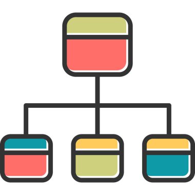 Akış çizelgesi simgesi, modern tasarım illüstrasyonu