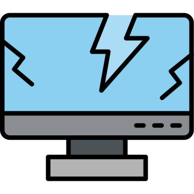 Bilgisayar. Web simgesi basit illüstrasyon 