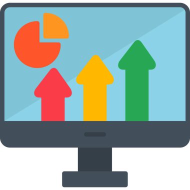 İş ve finans ikonu. vektör illüstrasyonu