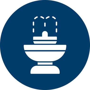 Çeşme simgesi, modern tasarım çizimi