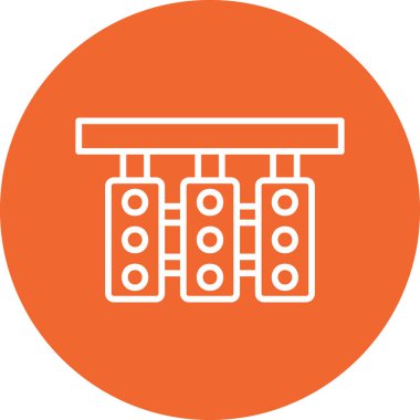 Trafik ışığı simgesi, vektör illüstrasyonu