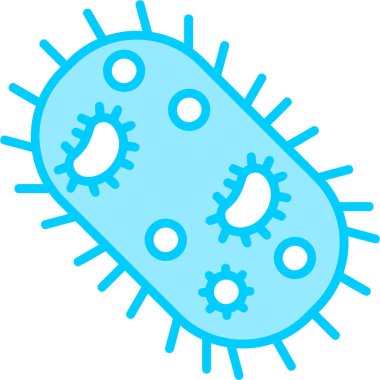 Mikroorganizma vektörü basit illüstrasyon