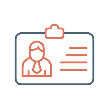 Office Entry Card web icon, vector illustration