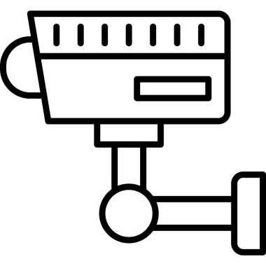 CCTV kamera simgesi, vektör illüstrasyonu basit tasarım