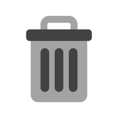 Çöp kutusu simgesi. Web için basit çöp kutusu vektör simgeleri çizimi