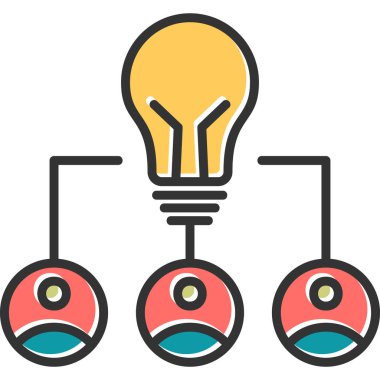 Ampul. Web simgesi basit illüstrasyon